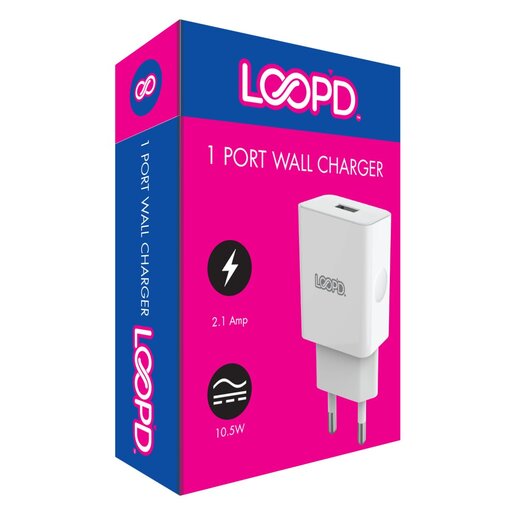 Loopd 2.1A 1Port Wall Charger