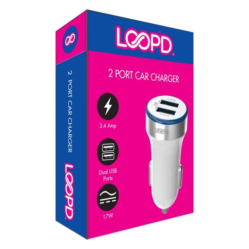 LOOPD 2 Port Car Charger 3.4A