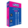 Loopd 60W Type-C to Type-C Charge & Sync Fast Charging Cable 1.2m