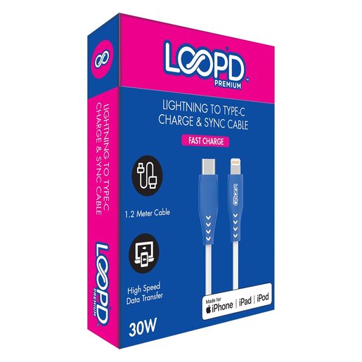 LOOPD USB To MFI Lightning Cable – 1.2 Meter