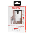 Superfly 3.4A White Dual Type C Wall Charger